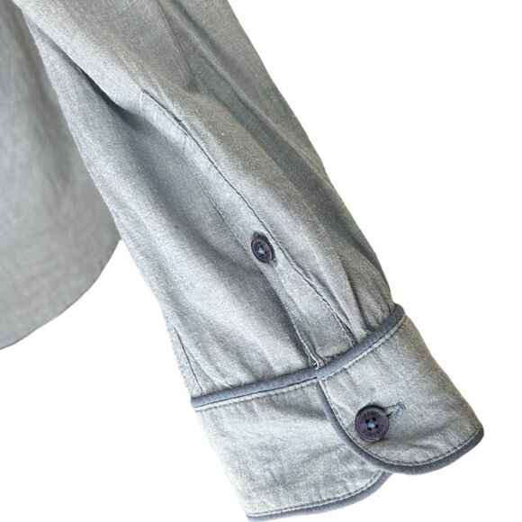 Toad & Co Izzie Long Sleeve Blue Chambray Organic Cotton Button Down Shirt Small - Picture 6 of 9